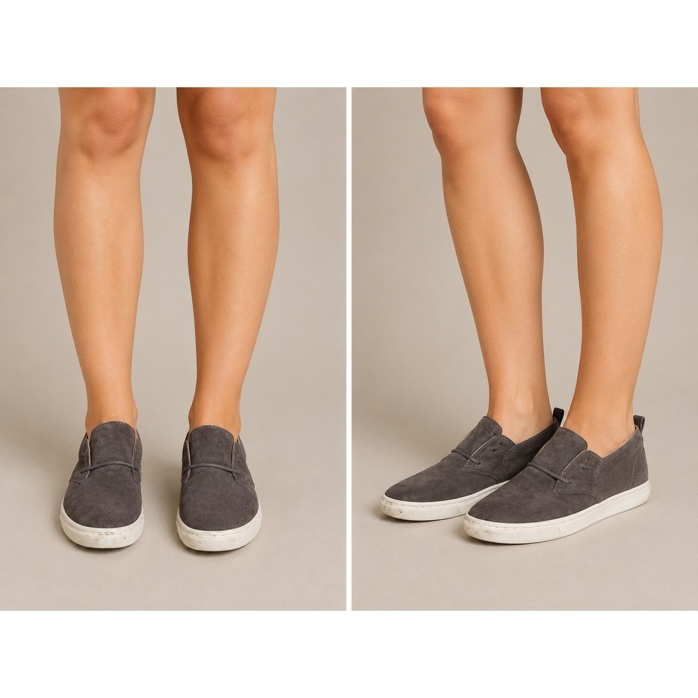 Lucky Brand Lorelle‎ Brown Suede Slip-On Sneakers Women's Size 6.5 Casual Shoes